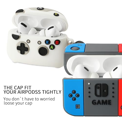 Image of [2Pack] Compatible Airpods Pro 3 Case(2025),Cute Gamepad Design Cases Soft Silicone Protective Cases for Apple AirPods Pro 3rd Generation Case,Airpod Pro 3 Cover with Keychain for Men /Boy