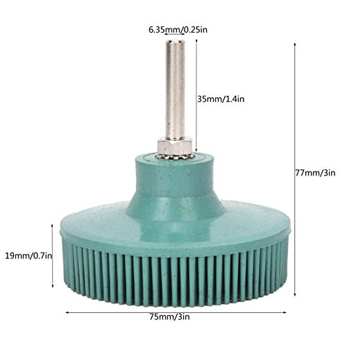 Image of Disc 3 Inch Disc Rubber Abrasive Brush Deburring Polishing Grinding Wheel, Discs (Green)