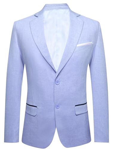 Image of Barry.Wang Mens Casual Blazer Suit Jacket Two Buttons Sport Coat Lightweight Homecoming Business Daily Wedding Dress