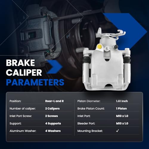Image of Rear Brake Caliper Assembly Replaces for 18-B5400A 18-B5401A, Compatible with Buick LaCrosse 2012-2016 3.6L, for Regal 2011-2017 2.0L, Compatible with Chevrolet Impala 2014-2020 3.6L