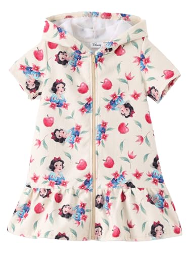 Image of Disney Princess Frozen Stitch Marvel Minnie Girl Swim Cover Up Terry Cloth Swimsuit Coverup Zip-up Bathing Suit Wrap Hooded