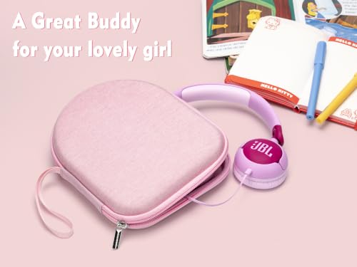 Image of Ginsco Case Compatible with JBL Tune 510BT /520BT /500BT, Compatiblewith Sony WH-CH520 /510, Compatible with JBL Junior 320, Ultra-Slim Hard Shell Headphone Case for On Ear Headphones (Pink)