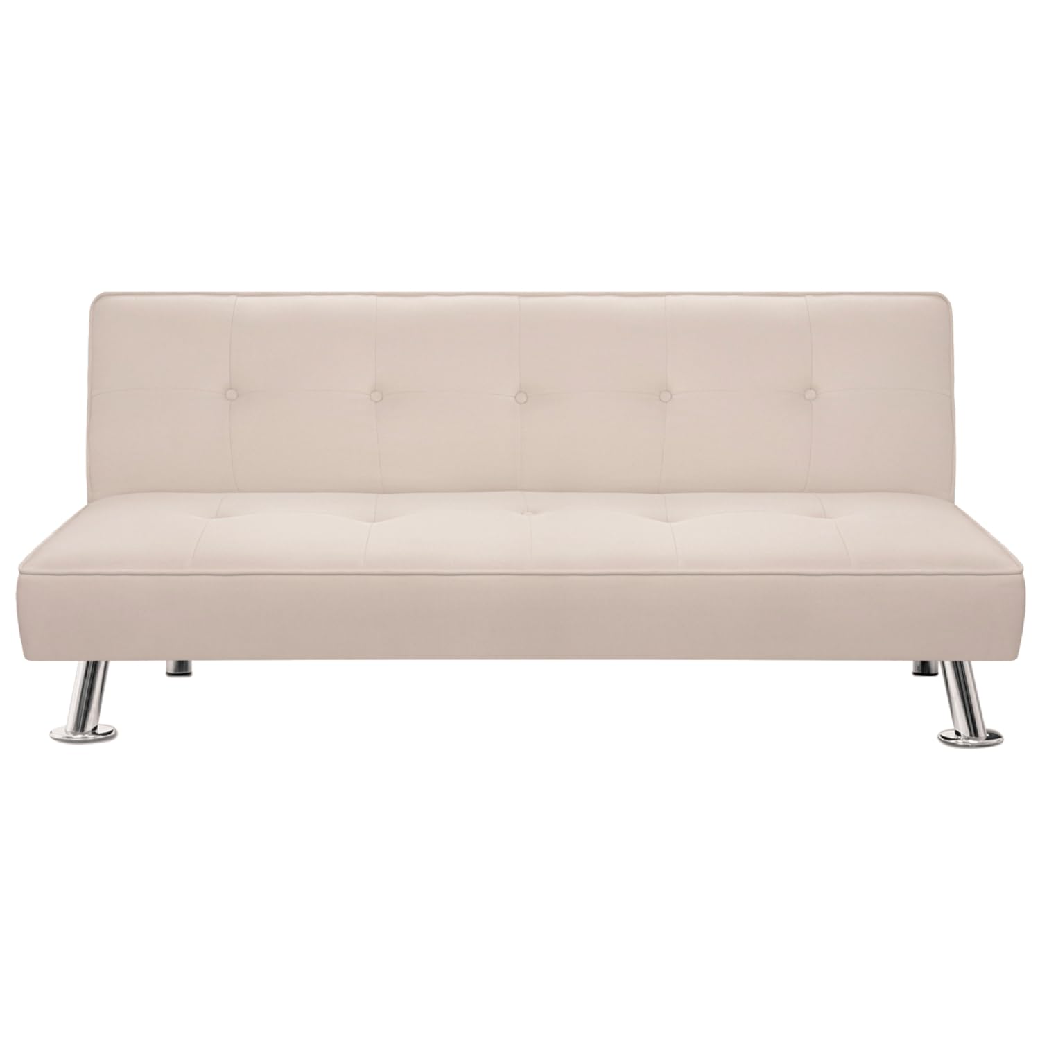 GUNJI Futon Sofa Bed Modern Collection Convertible Fabric Sofa Futon Couch Bed Folding Recliner for Living Room (Beige)