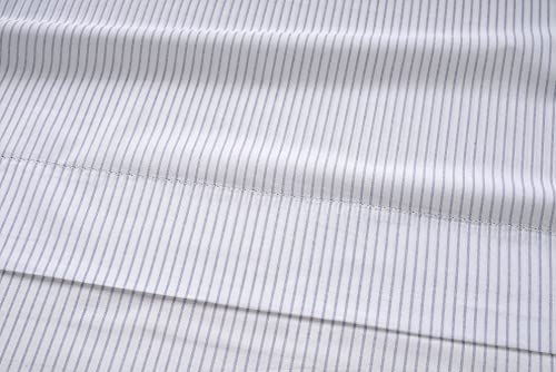 Lane Linen OGN160SS-SPC-TICKSTPCBLT 100% Organic Cotton Pillow Cases Standard Size Set Of 2 (20"X26") - Cotton Pillowcases Standard Size - Soft Pillow Cases Set Of 2 - Standard Pillowcase Pack Of 2 - Ticking Stripe Cobalt thumb #4