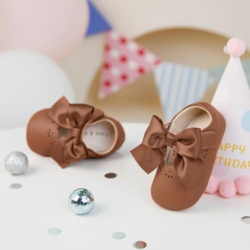 Felix & Flora Baby Dress Shoes - Infant Baby Girls Mary Jane Flats Moccasinss Soft Sole Walking Crib Shoes4