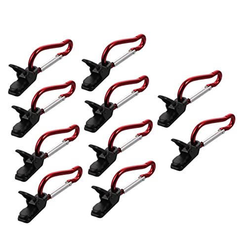 balacoo 20-pack Tent Fixing Clips Windproof Tarp Clips for Camping Tent Pole Holder