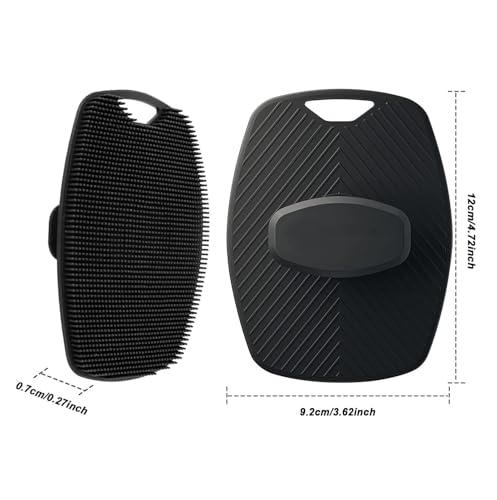 Image of Silicone Body Scrubber,Shower Scrubber for Nourishing Cleaning & Exfoliating Your Skin Lather Boosting Bristles with Ergonomic No-Slip Handle, Body Exfoliator for Men and Women bath brush