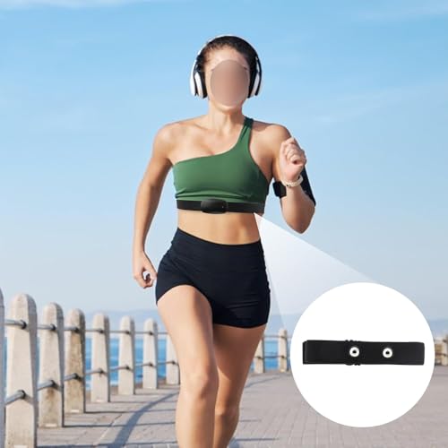 ANCLLO Moniteur de fréquence Cardiaque Sangle de Poitrine de Rechange réglable et Souple Compatible avec Polar H10 Polar H9 Polar H7 (Noir) – Image 6