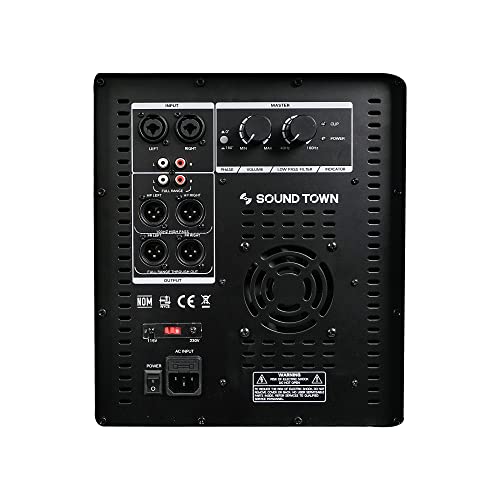 Image of Sound Town METIS Series 2400 Watts 18 inch Powered PA /DJ Subwoofer with Class-D Amplifier, Birch Plywood, Black (METIS-PRO18AS)