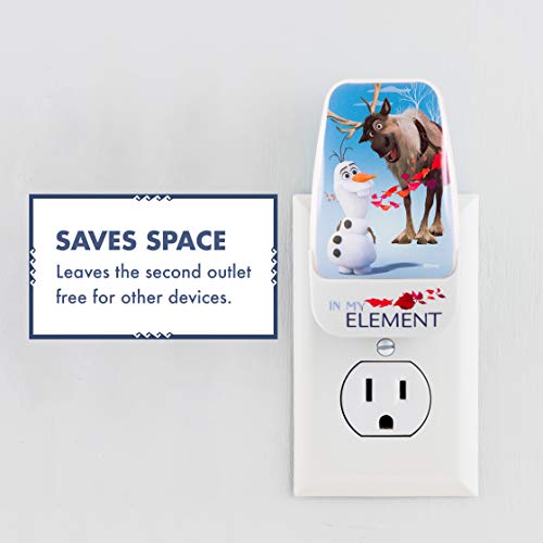 Image of Disney Frozen 45830 LED Night Light, Olaf and Sven, Plug-in | Dusk-to-Dawn Sensor, Girl's Room Decor, UL-Certified, Ideal for Bedroom, Nursery, Bathroom, Kid's Playroom