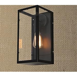 n/a Box Box Mall Loft Industrial Bedside Corridor American American Wall Lights Fixture Iron Home Deco (Color : Black, Size : 1pcs)
