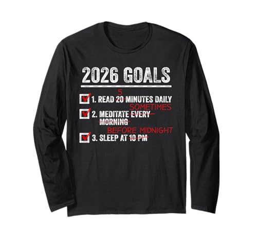 2026 Goals New Year Funny Sarcasm ���[���A NYE ����T�V���c