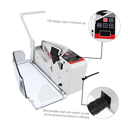 Mini compteuse de billets portable Uonlytech avec prise UE pour un comptage rapide - 3