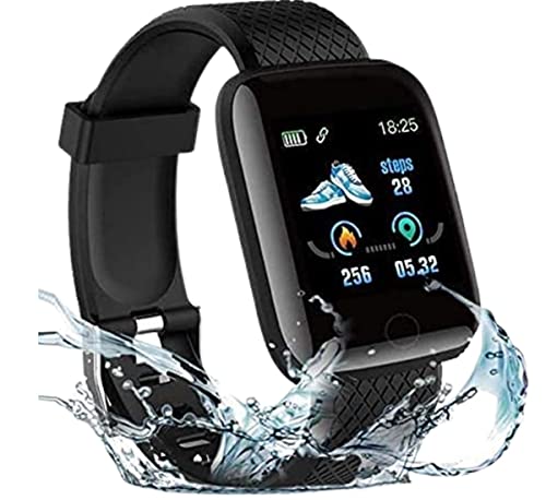 MARVIK Smart Watch for Men Women Boys Girls Original ID116 Plus Smart Watch LED with Activity Tracker, Heart Rate Sensor, Sleep Monitor and Basic Functionality for All Men Women