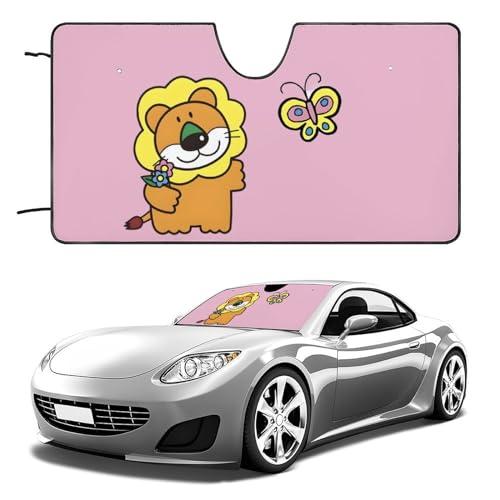 たべっ子どうぶつ フロントサンシェード かわいいデザイン 遮光&断熱効果 車用サンシェード 130x70cm 140x76cm 吸盤 紫外線対策 日除け 夏 キャラクター アニメ グッズ 雑貨 かわいい おしゃれ 車内