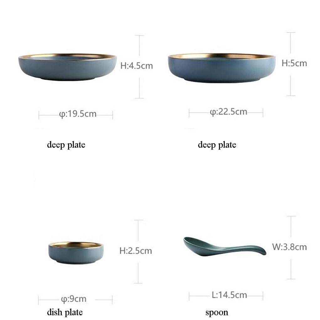 Ceramika zastawa stołowa, szaro-niebieska ceramiczna zastawa stołowa Phnom Penh połączenie matowego porcelanowego zestawu obiadowego nadaje się na bankietowe spotkanie rodzinne, 6 osób