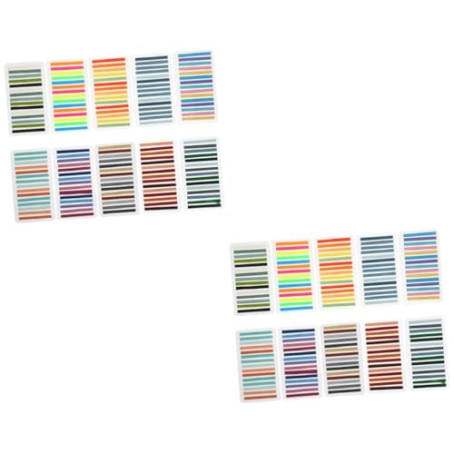Marqueurs de page colorés et bandes de lecture de notes en PET rose, lot de 2 ensembles