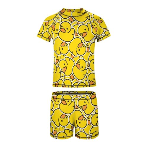 Cartoon Rubber DuckyChildren's Swimsuits Boys Two Piece Suit9-11Y（140cm）2