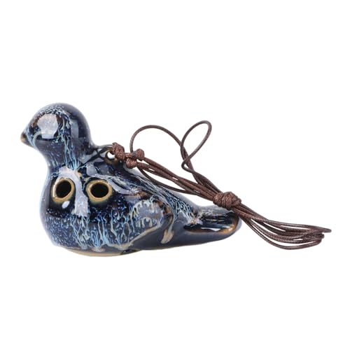 HANABASS 6Holes Bird Shape Ocarina Instrument Flute for Beginners Professionals Portable Music Decor Ergonomic Design present for Music Lovers