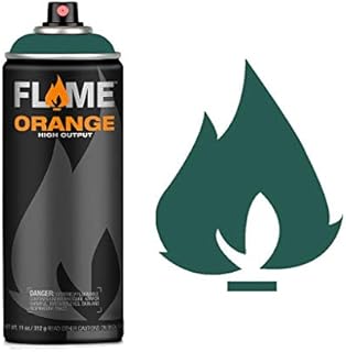 Molotow Flame Orange Spray Paint - Matt Acrylic 400ml Can Deep Black FO-904