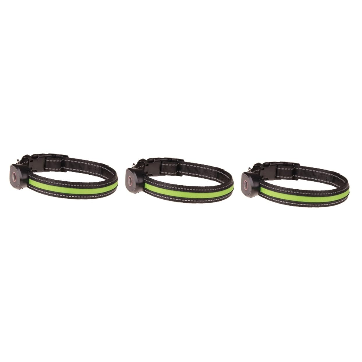 YARNOW 3 Pièces Collier Lumineux pour Colliers LED pour Chiens éclair réglable pour Animaux de Compagnie Un col Lumineux de Briller Anneau de chaîne