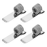 Couleur : Tons Argent; Matériau : Métal; Taille : 4 x 1,2 cm / 1,57 x 0,47 pouce; Liste d'emballage : 4 x Clips Porte-stylos