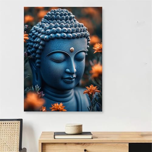 Peinture par numéro adulte zen Bouddha pour décorer un salon de méditation