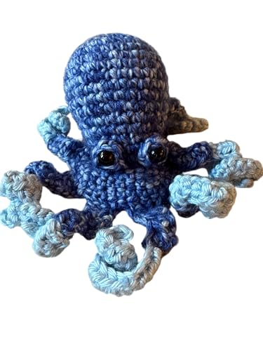 Crochet Octopus Friend (Sky Tipped Blue)
