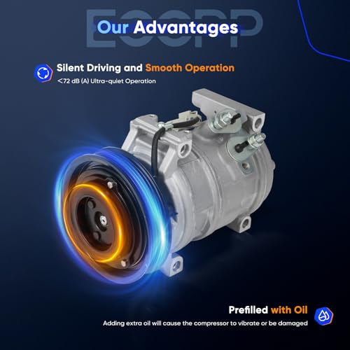 Image of ECCPP AC Compressor Fast Cooling Fit for Chrysler Pacifica 3.8L 2005-2008 Air Conditioning Compressor