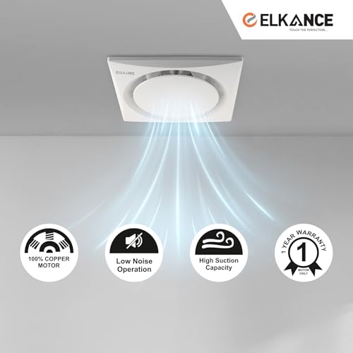 Image of Swirl Ceiling Ventilation Fan | 45W, 2000 RPM |Ideal for False Ceiling, Bathroom, Kitchen,Pooja rooms | ABS PP Plastic Body |(White)