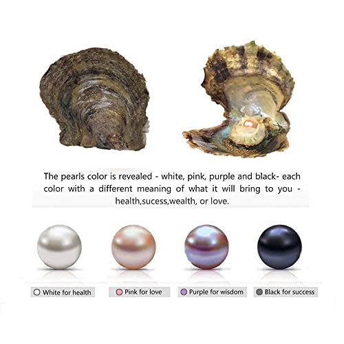 Poshops Wholesale 50 Oysters Love Wish Pearl Oysters Akoya Oysters With Pearl Inside Round Pearl Bulk For Family Pearl Party #TOP6