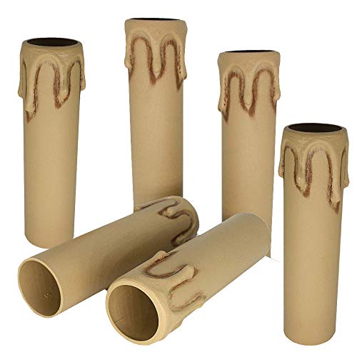 5x E14 Kerzenhülsen 85mm - Creme Fassungshülsen Für Kronleuchter