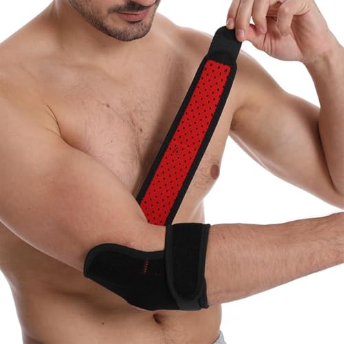 Epicondylitis Elbow Brace Elbow Support with Straps Stable Breathable Elbow Support for Tennis Elbow Golfers Elbow Tendonitis and Pain Relief (Pack of 1 Black)