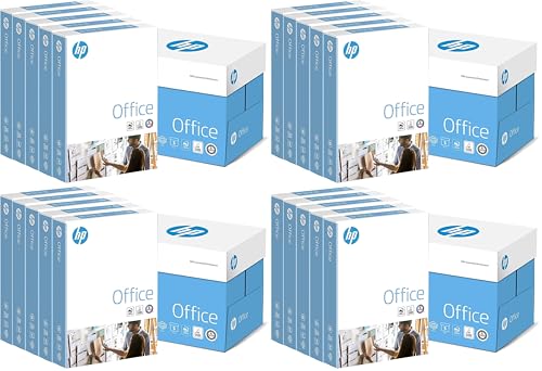 Image of HP Office A4 80gsm White Office Copier Paper (1 Box Contains Five Reams of 500 Sheets) (Pack of 4)