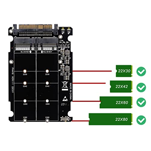 NGFF M Key to M.2 NVME SSD Enclosure Adapter,PCIe4.0 x4 GEN3 SATA 6G U.2 SFF8639 Solid State Drive External Enclosure,2.5 inch SSD Case,Supports NVME SSD and SATA NGFF SSD(PH416BOX 1PCS) - Image 4