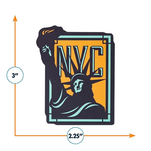 Image of Vagabond Heart New York City Sticker - Weatherproof Vinyl Statue of Liberty Souvenir NYC Decal (Pack of 2)