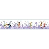 York Wallcoverings Walt Disney Kids II Fairies Best Friends Border Memo Sample, 8-Inch x 10-Inch, Purple/White/Red/Yellow/Aqua/Green/Blue/Black