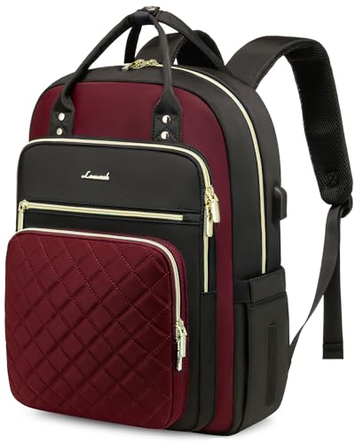 Image of LOVEVOOK Laptop Backpack Purse for Women, 15.6 inch Laptop Bag for Travel with USB Port, Water Resistant Lightweight Daypacks for College Work Business, Nurse Teacher Computer Backpacks