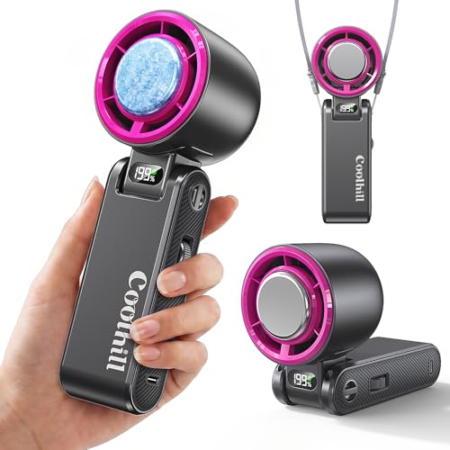 Image of Pro Handheld Portable fan with Turbo Cooling, Speed(1-199) 5500mAh | 20000 RPM Hand Held Fan Rechargeable Powerful Mini Personal fan for Travel, Outdoor, Beach & Makeup