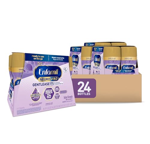Image of Enfamil NeuroPro Gentlease Baby Formula, Infant Formula Nutrition, Brain Support that has DHA, HuMO6 Immune Blend, Designed to Reduce Fussiness, Crying, Gas & Spit-up in 24 Hrs, 8 Fl Oz, 24 Bottles
