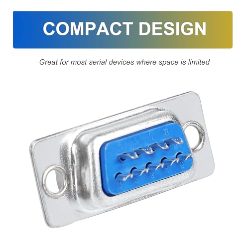 uxcell 20 piezas conector DB9 hembra 9 pines miniatura 3