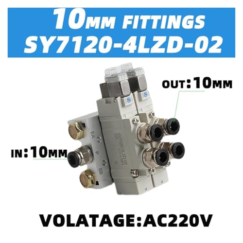 Électrovanne combinée SY7120 electrovanne 5/2 pour commande de vérin pneumatique