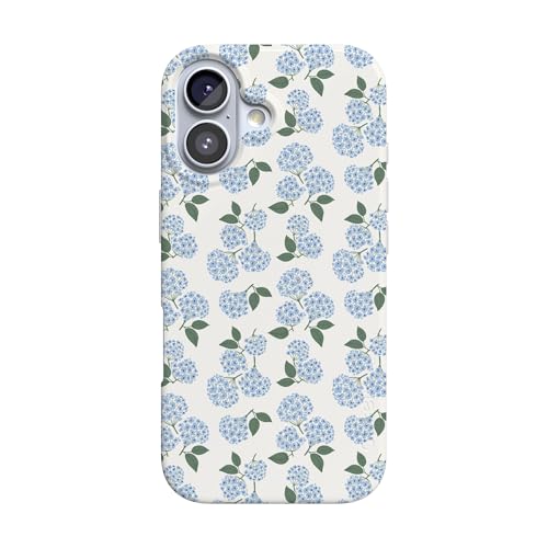 Casely iPhone 17 Case | Nantucket Cottage | Blue Hydrangea | Compatible with MagSafe | Classic Ultra Slim Design