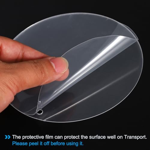 Círculos acrílicos transparentes redondos 5 pulg, 10 unidades miniatura 4
