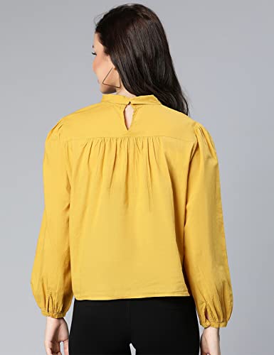 Image of oxolloxo Alpha White Laced up & tie-Knotted Women Cotton top