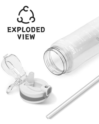 Image of Opard Peak Water Bottle with Straw Cap, BPA-Free, Leak Proof Flip Top Bottle