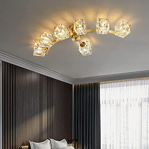 Chandelier plafonnier à 7 lumières en cristal pour un éclat maximal