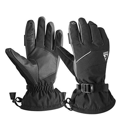 Gerry Cold Weather Mens Gloves Super Warm 3M Thinsulate Waterproof Ski Gloves Black L/XL