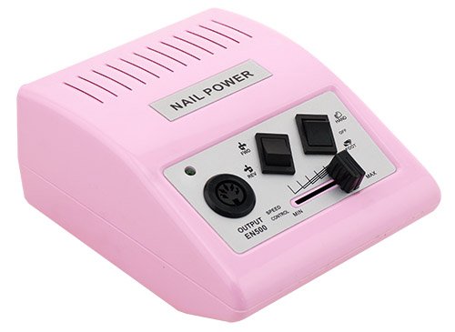 Crisnails® Fresa / Tornio Elettrico, Professionale, per Manicure e Pedicure, con 30.000 Giri al Minuto, con Set di Punte Intercambiabili Incluso, Rosa