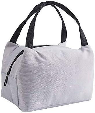 THREDN Lunch Box Portable Lunch Bag Thermal Insulated Lunch Box Insulated Canvas Box Tote Bag Tote Cooler Food Bags Container Storage Bags (Color : White)